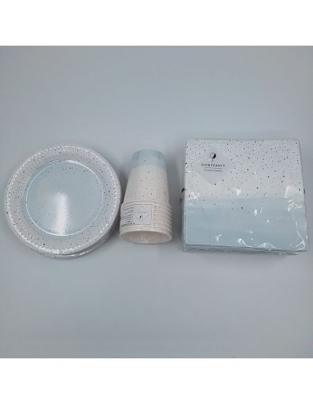 Lot goblet assiettes serviettes
