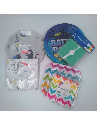 Serviettes  + assiettes