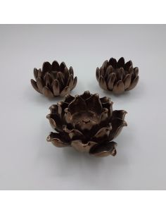 3 Bougeoirs fleurs