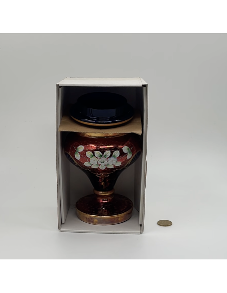 Vase Bohemia rouge motif