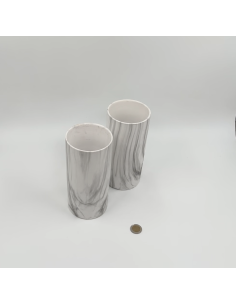 2 vases blancs