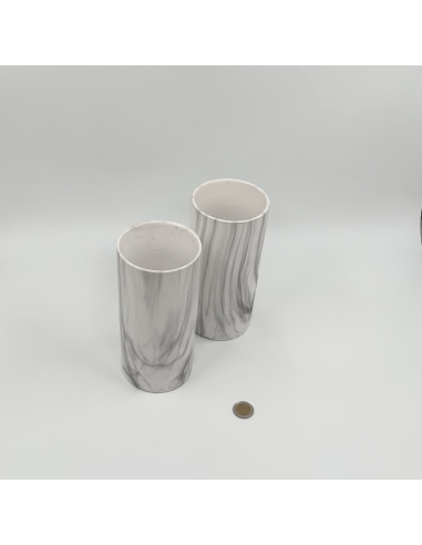 2 vases blancs