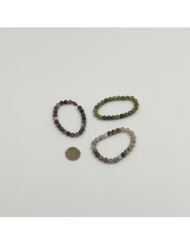 Lot de 3 bracelets en pierre