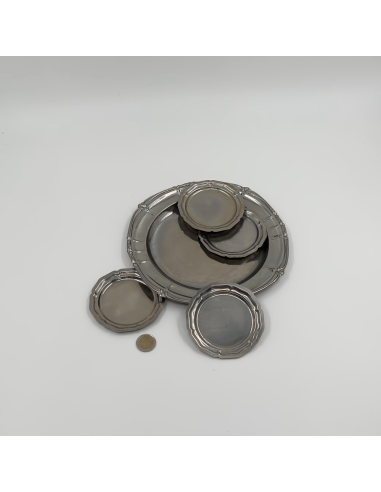 1 assiette et 4 sous-verres