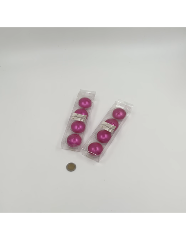Lot de 8 bougies rose fushia