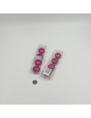 Lot de 8 bougies rose fushia