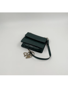 Petit sac vert effet croco 2