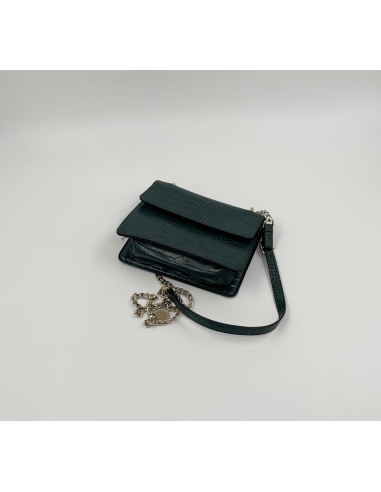 Petit sac vert effet croco