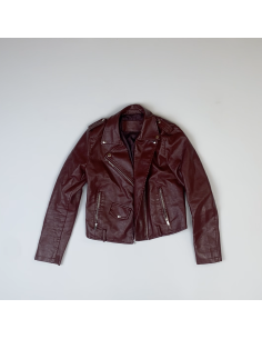 Veste bordeau simili