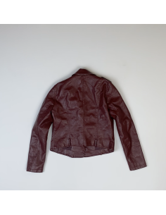 Veste bordeau simili 2