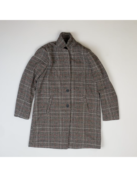 Shein - Long manteau à carreaux.