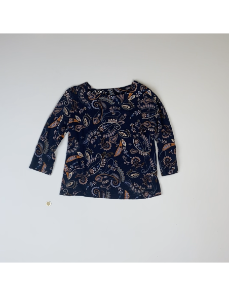 C&A - Pull bleu à motifs