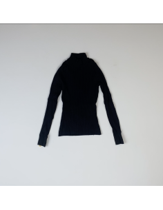 Pull noir à tricot
