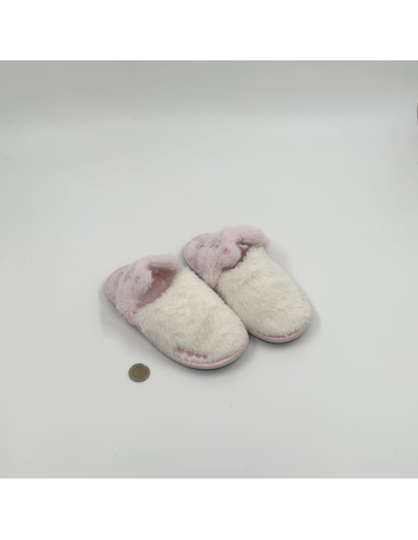 Pantouffle enfant blanche chat