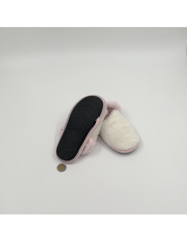 Pantouffle enfant blanche chat