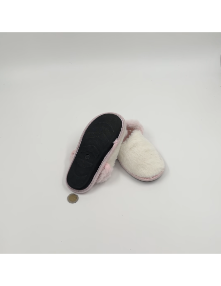 Pantouffle enfant blanche chat