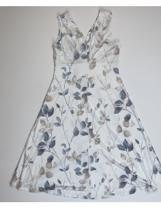 Robe beige fleurie