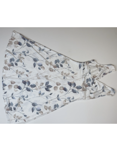Robe beige fleurie 2