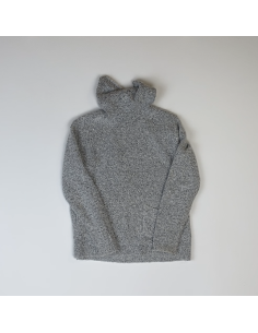Pull col roulé gris