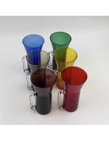 6 verres colorés