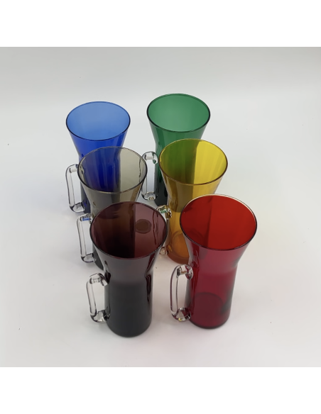 6 verres colorés