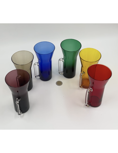 6 verres colorés