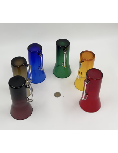 6 verres colorés