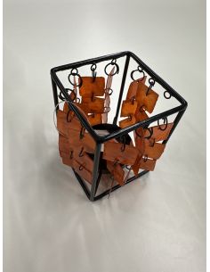 bougeoir  en métal noir...