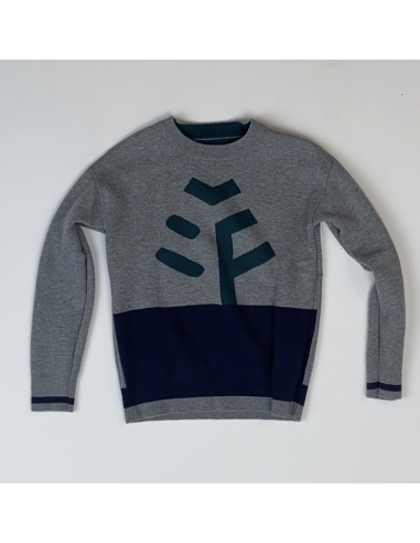 pull enfant gris