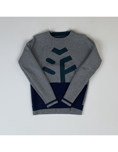 pull enfant gris
