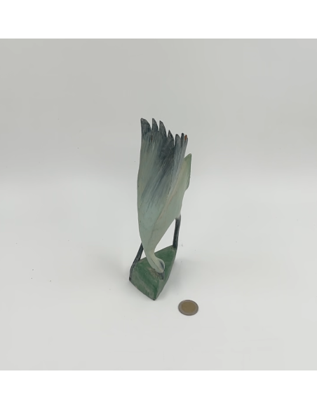 Statue oiseau en bois