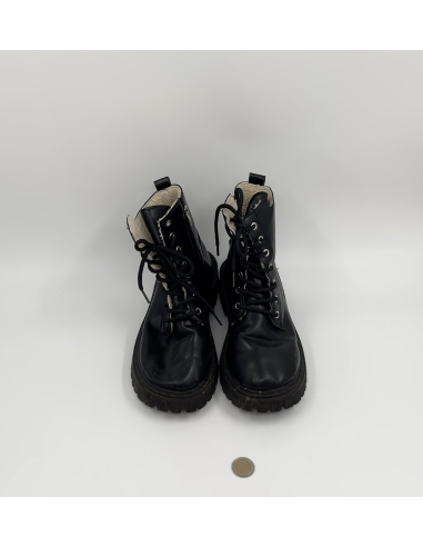 Bottine simili cuir noir