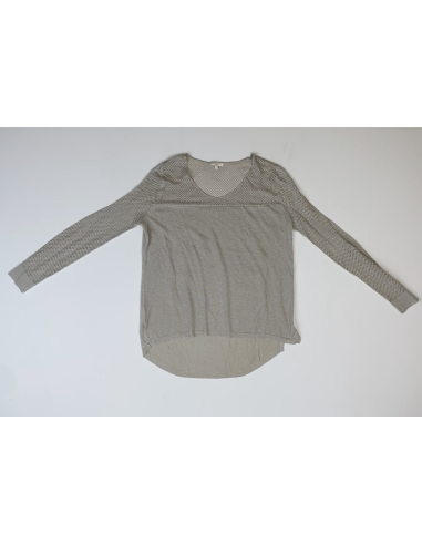 Blouse pailletée beige