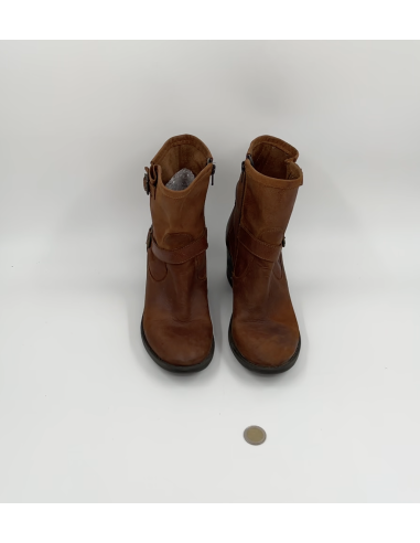 Bottine cuir brun
