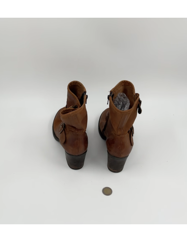 Bottine cuir brun