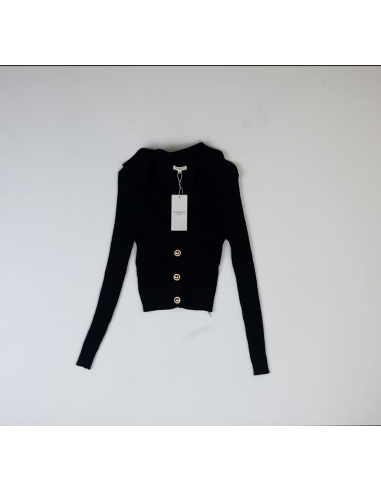 Pull noir avec button