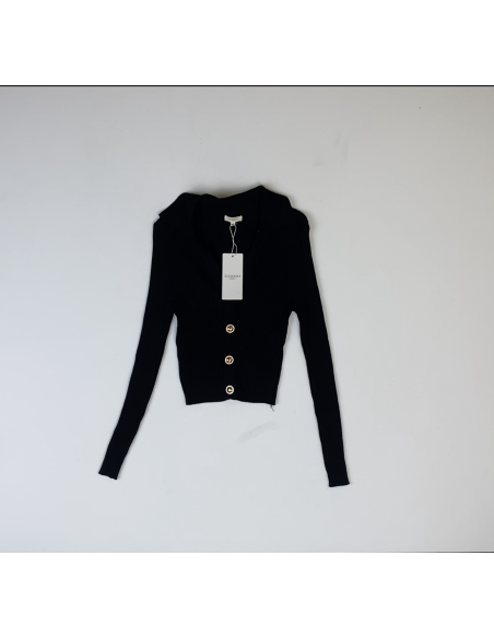 Pull noir avec button