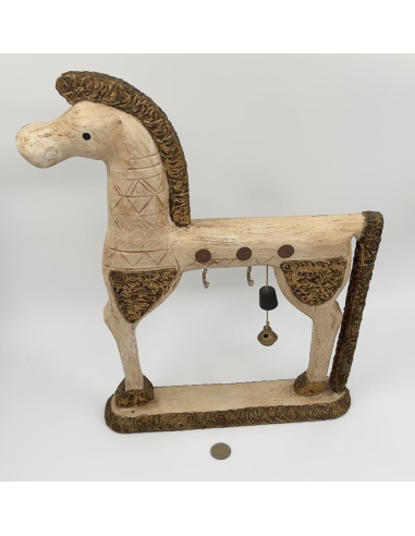 Porte clefs en forme de cheval en bois