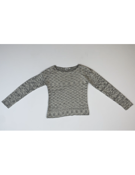 Pull gris clair structuré