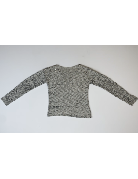 Pull gris clair structuré