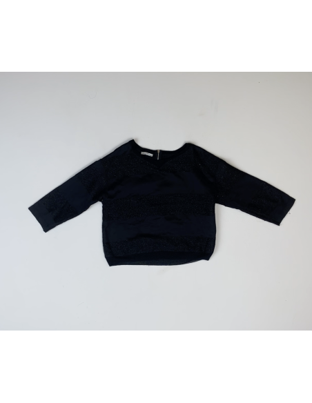 Pull ligné brillant et mat