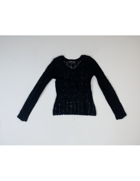 Pull noir à paillette