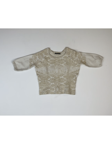 Pull beige brocard
