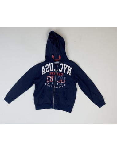 Pull à capuche zappé bleu