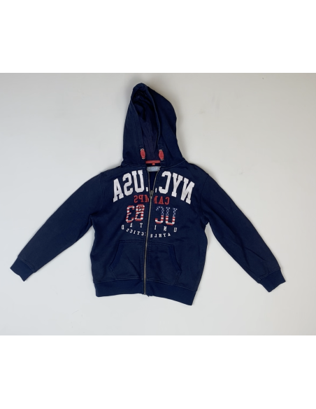 Pull à capuche zappé bleu