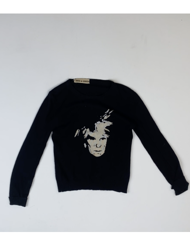 Pull noir col rond