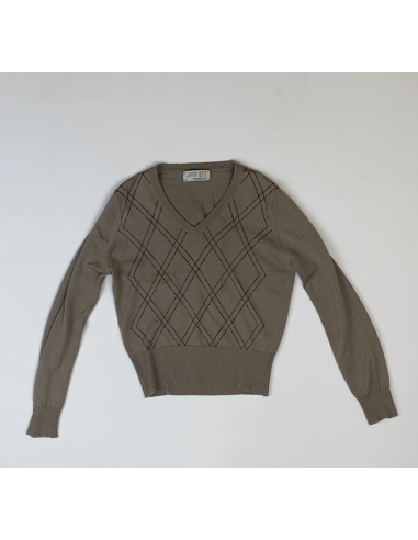 Pull laine col en V
