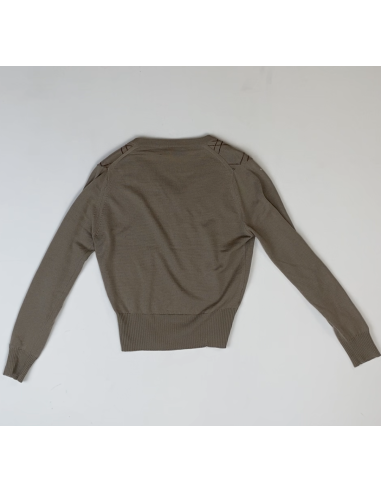 Pull laine col en V