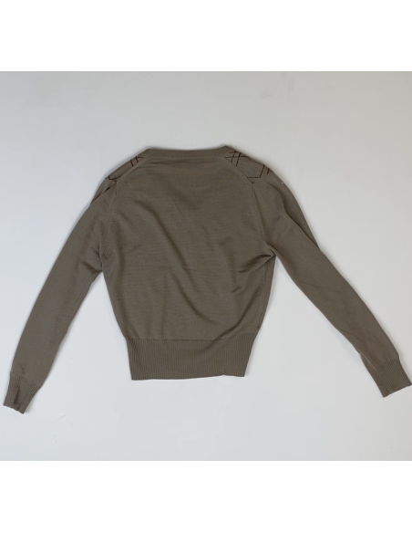 Pull laine col en V