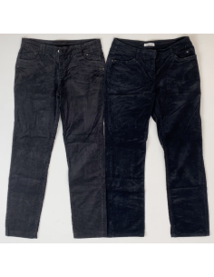Yessica- Jeans velour noir...